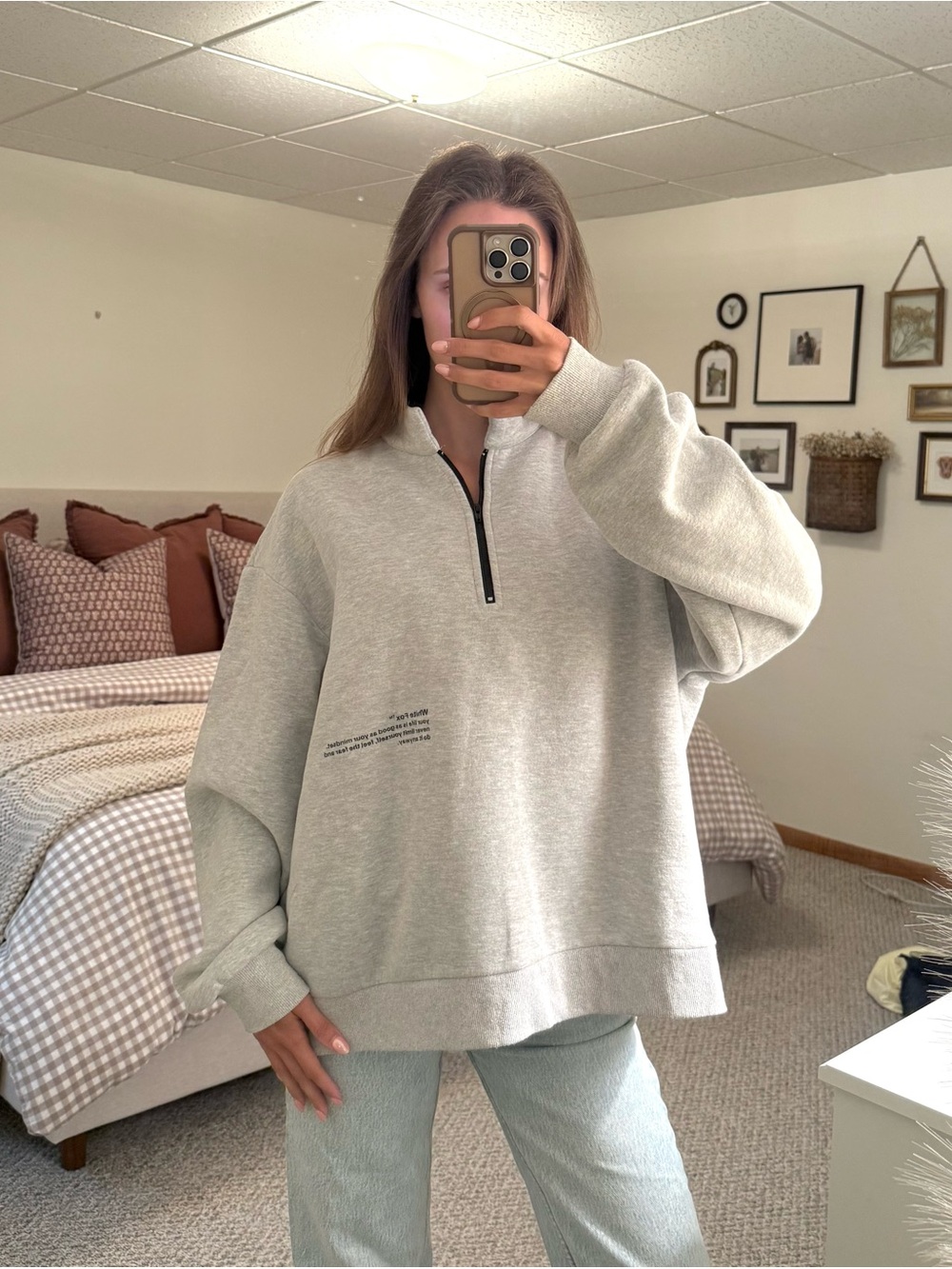 White Fox Boutique Half-Zip Pullover